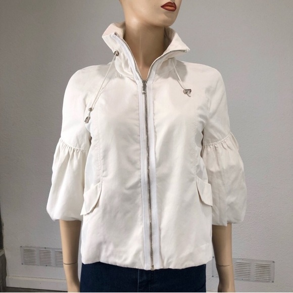 AK Anne Klein jacket white .balloon sleeves S:PP - Picture 9 of 14